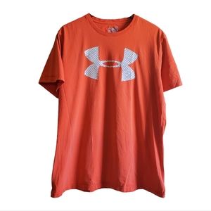Under Armour Graphic Tee Shirt Red Orange Cotton XL
